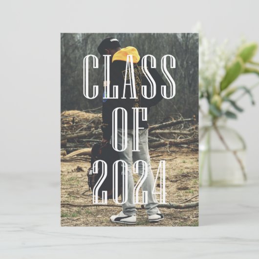 Invitation Classe de superposition de la typographie moderne  (Debout devant)