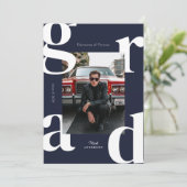 Invitation Classe de typographie en gras de la Marine de 2024 (Debout devant)