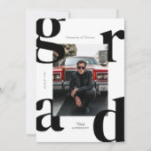 Invitation Classe de Typographie moderne & Bold de 2024 Gradu (Devant)