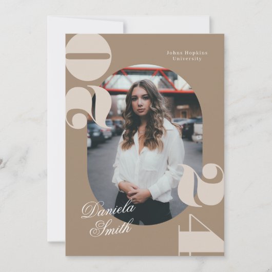 Invitation Classe de typographie moderne Bold de 2024 Graduat (Devant)