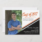 Invitation Classe des couleurs de l'école orange et noire 201 (Devant)