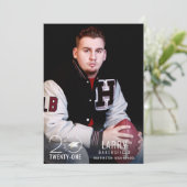 Invitation CLASSE D'Études Modernes DE 2021 Typographie Photo (Debout devant)