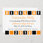 Invitation Classe D'Invitation 2010 (Boîtes Noires / Oranges) (Devant / Derrière)