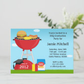 Invitation Classe d'invitation de partie de BBQ d'obtention (Debout devant)