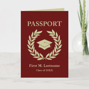 Invitation classe d'invitation de passeport de graduation 20X