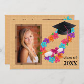 Invitation Classe d'invitation rose d'obtention du diplôme de (Devant / Derrière)