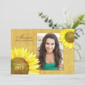 Invitation Classe d'obtention du diplôme de photo de fille de (Debout devant)