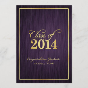Invitation Classe d'or moderne élégante de 2014