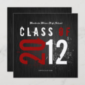 Invitation Classe d'or noir et métallique de 2012 (Devant / Derrière)