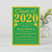 Invitation Classe d'or vert de 2024 Graduation Photo (Debout devant)