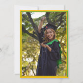 Invitation Classe d'or vert de 2024 Graduation Photo (Dos)
