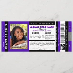 Invitation Classe du billet 2013 d'admission de l'obtention