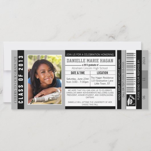 Invitation Classe du billet d'entrée VIP 2013 (Devant)