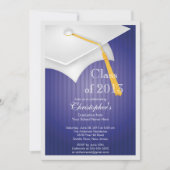 Invitation Classe du White Grad Casquette Grad Grad Party 201 (Devant)