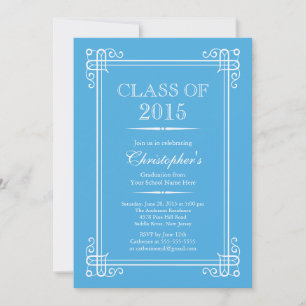 Invitation Classe Elegant Formal de 2015 Graduation Party