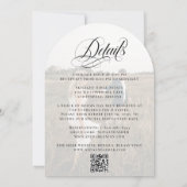 Invitation Classé Élégant Tout en un Mariage d'arc de code QR (Dos)