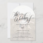 Invitation Classé Élégant Tout en un Mariage d'arc de code QR (Devant)