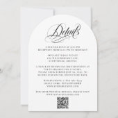 Invitation Classé Élégant Tout en un Mariage d'arc de code QR (Dos)