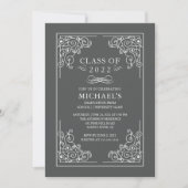 Invitation Classe élégante de 2018 Graduation Party Invitatio (Devant)