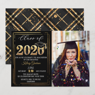 Invitation Classe élégante de 2020 Graduation Party Photo