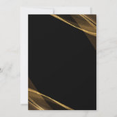 Invitation Classe Élégante De 2025 Black Gold Party Invitatio (Dos)