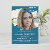 Invitation Classe Élégante De 2025 Grad Photo Party (Debout devant)