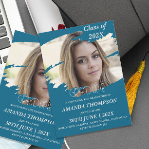 Invitation Classe Élégante De 2025 Grad Photo Party