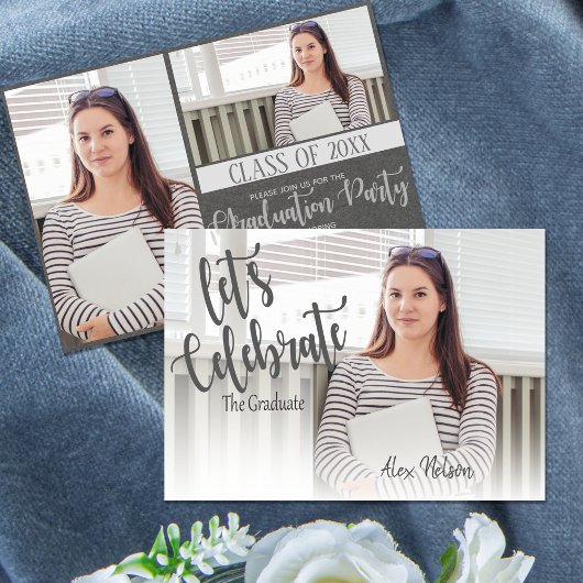 Invitation Classe Élégante De 2025 photo Graduation Party
