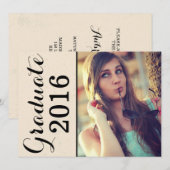 Invitation Classe élégante de 20xx Graduation (Devant / Derrière)