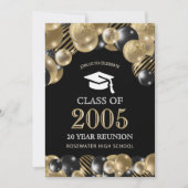 Invitation Classe Élégante Réunion Black Gold Événements (Devant)