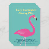 Invitation Classe Flamingle de 2016 Grad - Turquoise (Devant / Derrière)