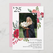 Invitation Classe florale brillante de 2025 (Devant / Derrière)