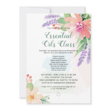 Classe florale d'huiles essentielles d'aquarelle