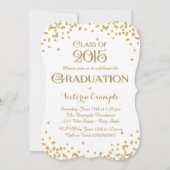 Invitation Classe Gold Confetti de 2015 Graduation (Dos)