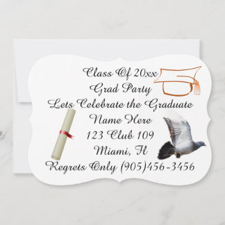 Invitation Classe Grad Fancy Doses Paix Personnaliser le nom