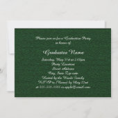 Invitation Classe Green & Silver de 2025 Graduation Party (Dos)