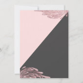 Invitation Classé gris noir rose Parties scintillant Masquera (Dos)