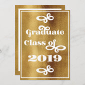 Invitation Classe licenciée de 2019 rétros parties de diplômé (Devant / Derrière)