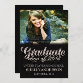 Invitation Classe licenciée d'invitation moderne de la (Devant / Derrière)