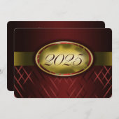 Invitation Classe Maroon et Or de 2025 (Devant / Derrière)