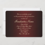 Invitation Classe Marron et Or 2026 (Dos)