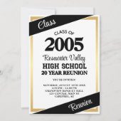 Invitation Classe Mascotte d'or noir Réunion (Devant)