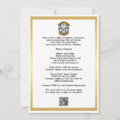 Invitation Classe Mascotte or rouge Réunion (Dos)