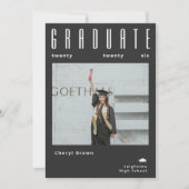 Invitation Classe minimaliste de 2026 Photo Graduation (Devant)