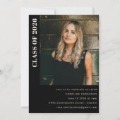 Invitation Classe moderne 2023 Black Photo Graduation Party (Devant)