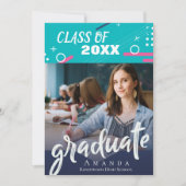 Invitation Classe Moderne Abstraite De 2025 Diplôme Photo (Devant)