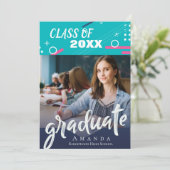 Invitation Classe Moderne Abstraite De 2025 Diplôme Photo (Debout devant)