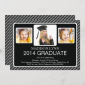 Invitation Classe moderne de 2014 fête de remise des diplômes (Devant / Derrière)