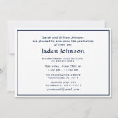 Invitation Classe moderne de 2023 Grad PHOTO Grad Graduation  (Dos)