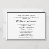 Invitation Classe moderne de 2023 Grad PHOTO Grad Graduation (Dos)